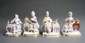 FOUR MEISSEN ALLEGORICAL FIGUR