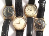 FOUR MEN'S VINTAGE WRISTWATCHE