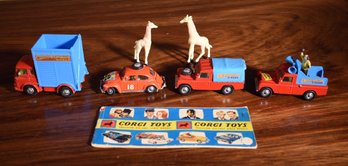 Four metal and plastic Corgi Toys