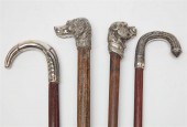 FOUR METALWARE MOUNTED WALKING