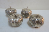 FOUR MEXICAN STERLING PUMPKIN