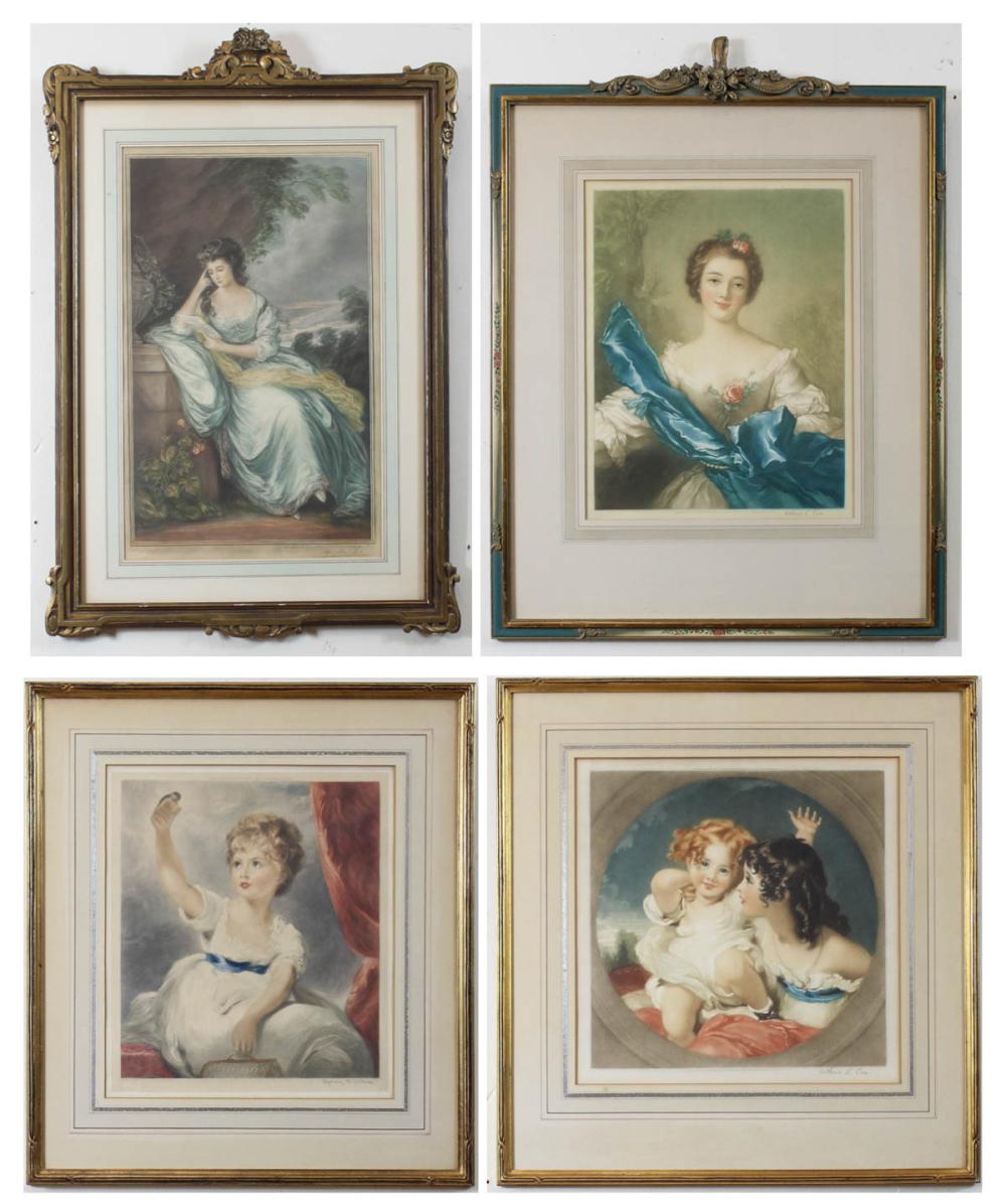 FOUR MEZZOTINTSFOUR MEZZOTINTS: