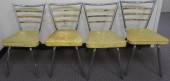 FOUR MID-CENTURY CHROME PLATED