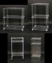 FOUR MID CENTURY MODERN ACRYLI