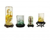 FOUR MID-CENTURY MODERN ACRYLI