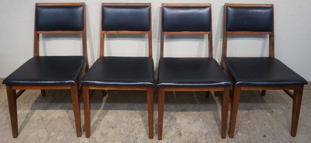 FOUR MID-CENTURY MODERN WALNUT