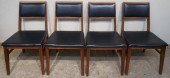 FOUR MID-CENTURY MODERN WALNUT