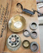 FOUR MIDDLE EAST SILVER METAL