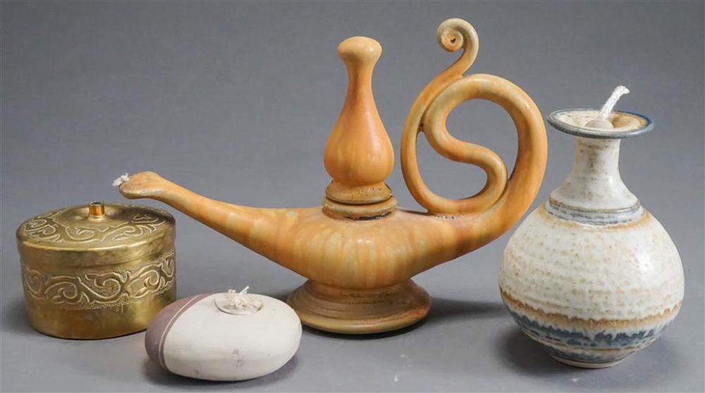 FOUR MIDDLE EASTERN OIL LAMPSFour