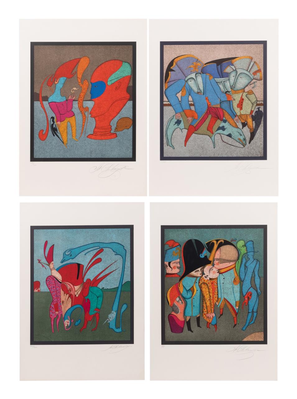 FOUR MIHAIL CHEMIAKIN UNFRAMED