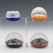 FOUR MILLEFIORI PAPERWEIGHTS