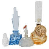 FOUR MINI CUT GLASS PERFUMES19