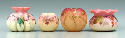 Four miniature Burmese vases: one
