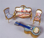 Four miniature Continental tab