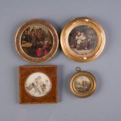 FOUR MINIATURE FRAMED PAINTING