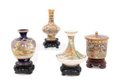 FOUR MINIATURE JAPANESE SATSUM