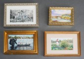 FOUR MINIATURE PAINTINGS, VARI