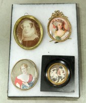 FOUR MINIATURE PORTRAITS.  Eur