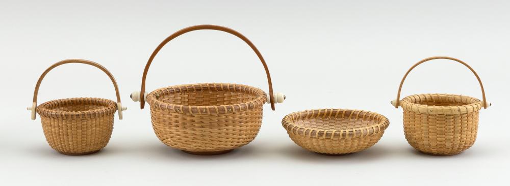 FOUR MINIATURE ROUND NANTUCKET