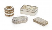 FOUR MINIATURE STERLING SILVER