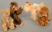 FOUR MINIATURE STUFFED ANIMALS