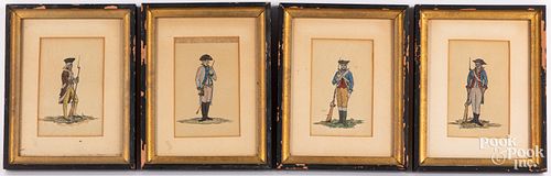 FOUR MINIATURE WATERCOLOR
