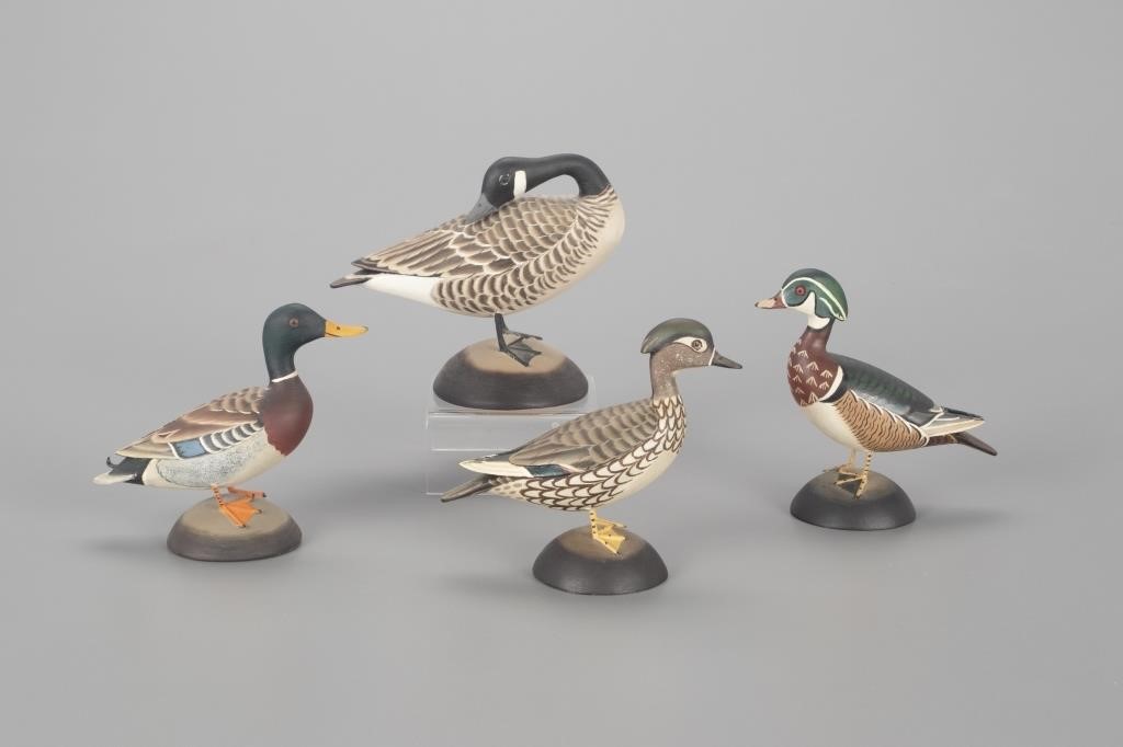FOUR MINIATURE WATERFOWLJames