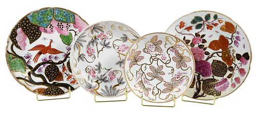 FOUR MINTON PORCELAIN PLATES AND
