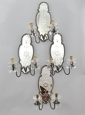 Four Mirrored Wall Mount Candle