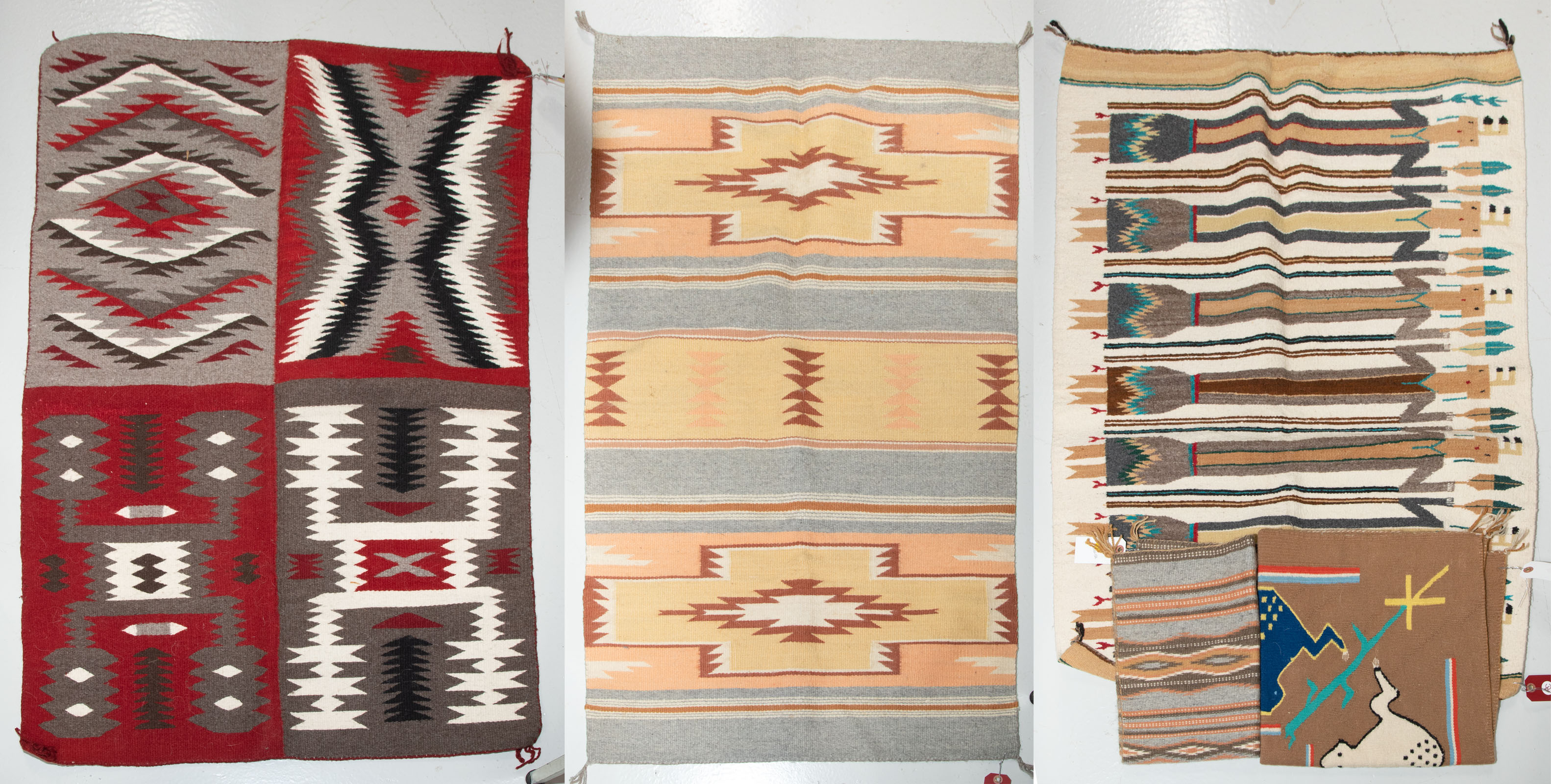 FOUR MODERN NAVAJO SADDLE