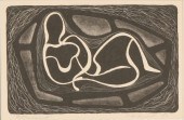 Four Modern prints and ink ske