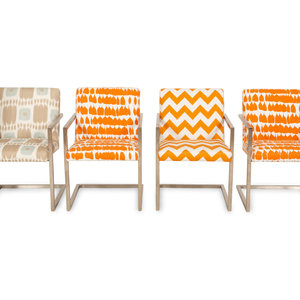 Four Modernist Cantilever Armchairs
