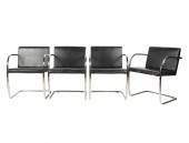 FOUR MODERNIST DINING CHAIRSFo