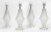 FOUR MODERNIST FROSTED COLORLE