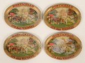 Four Monticello Whiskey tin ad