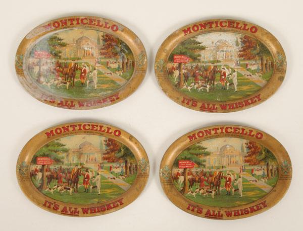 Four Monticello Whiskey tin