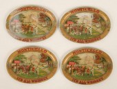 Four Monticello Whiskey tin ad