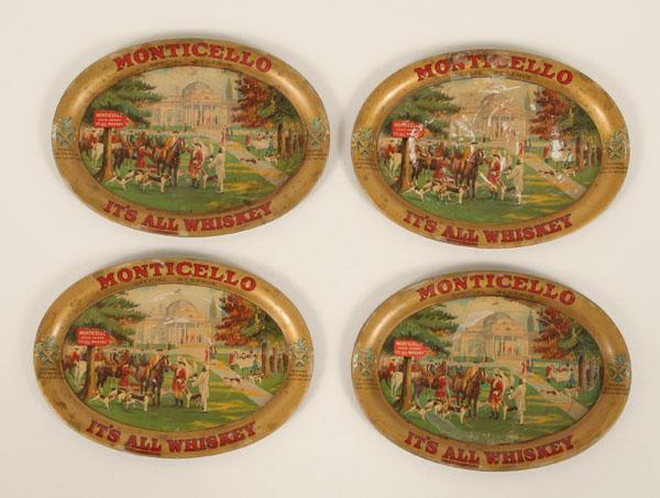 Four Monticello Whiskey tin