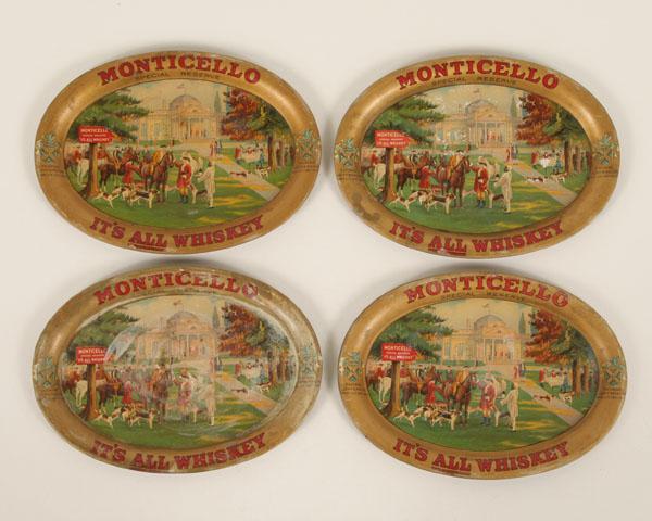 Four Monticello Whiskey tin