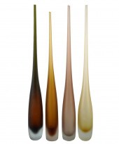 FOUR MURANO FROSTED GLASS VASE