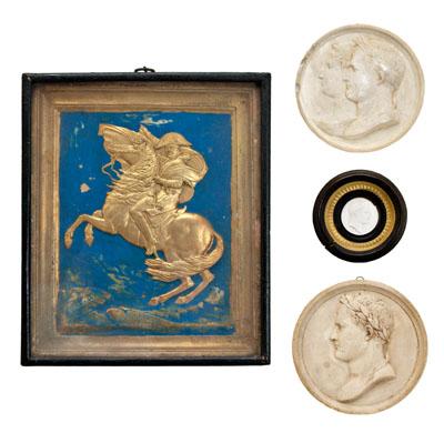 Four Napoleonic relief plaques: