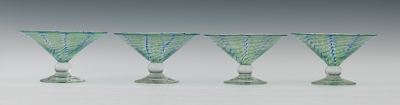 Four Nash Chintz Art Deco Glass