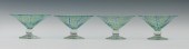Four Nash Chintz Art Deco Glas