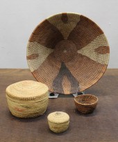 FOUR NATIVE AMERICAN BASKETSFO