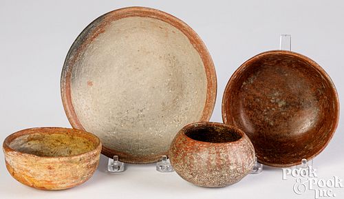 FOUR NATIVE AMERICAN INDIAN POTTERY