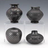 FOUR NATIVE AMERICAN POTTERY V