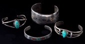 Four Native American Silver Cu