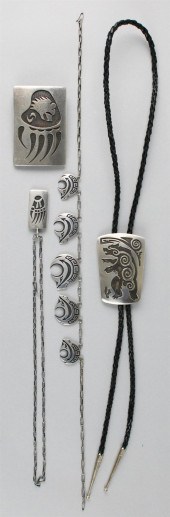 FOUR NATIVE AMERICAN SILVER OV