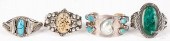 FOUR NAVAJO INDIAN SILVER CUFF