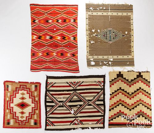 FOUR NAVAJO INDIAN WEAVINGSFour